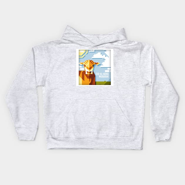 Eid-Al-Adha Illustration Kids Hoodie by RJWLTG